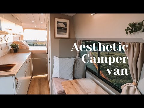 Modern Camper Sprinter van. Conversion with shower by @TinyPlanetGroup