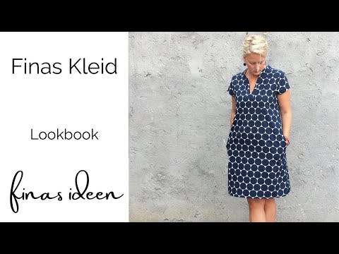 Finas Kleid Lookbook (Kleid oder Tunika mit Biesen und Kragen nähen)