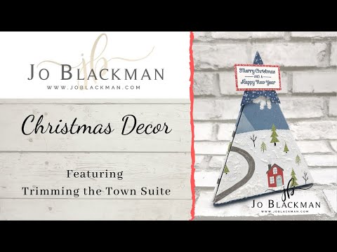 Christmas Home Decor Pyramid featuring Trimming the Town Suite by Jo Blackman Papercraft