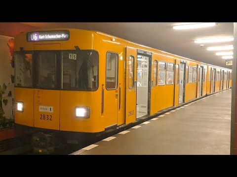 Berliner U-Bahn U6 F87 F-Drehstromer am Alt-Mariendorf Richtung Kurt-Kurt-schmucher-pl. (August)2023