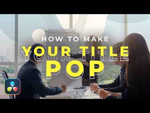Tutorial   How to make your title pop