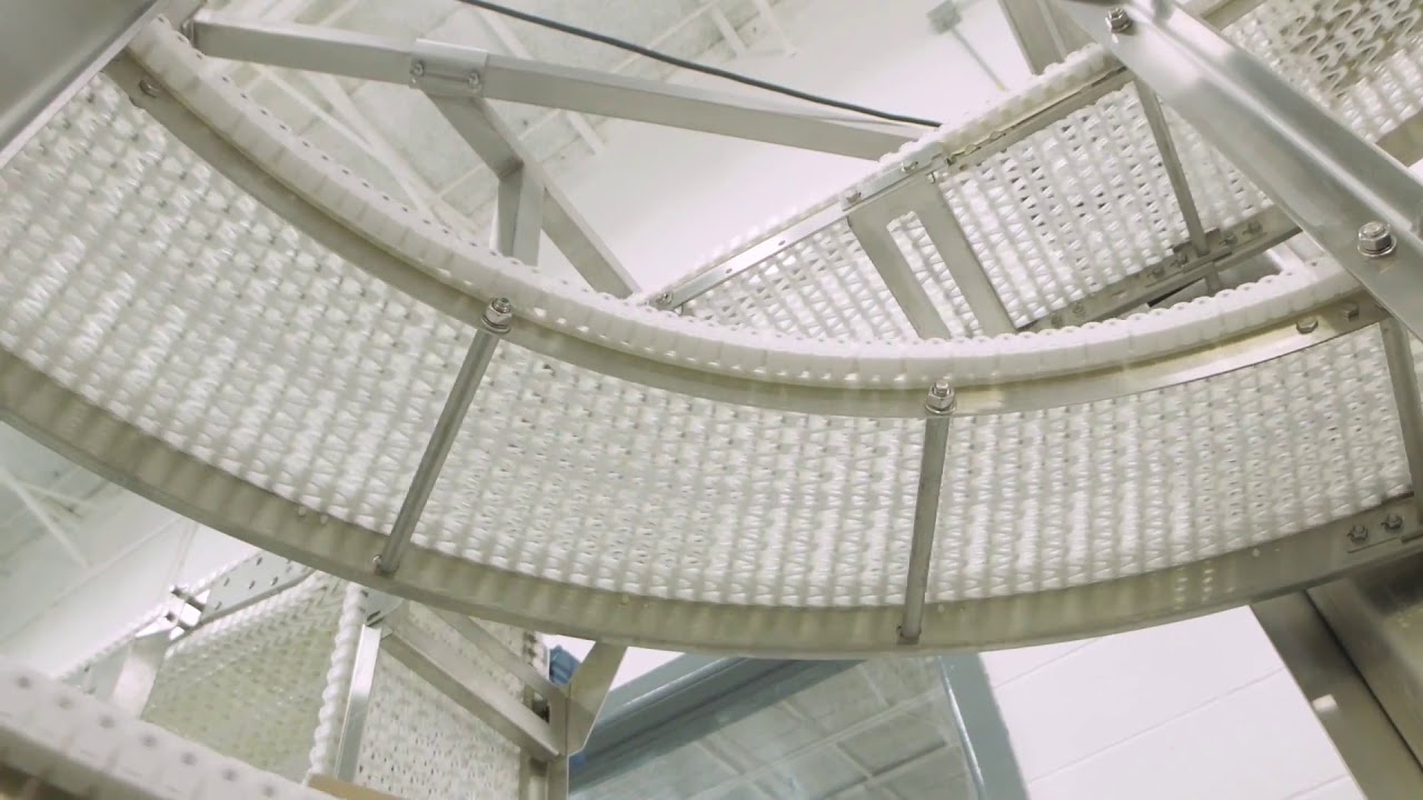 SpanTech OutRunner Spiral Conveyor Moving Boxes | ProPac.com