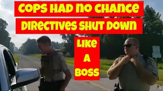 🔵Cops had no chance! Directives shut down like a boss. 1st amendment audit🔴