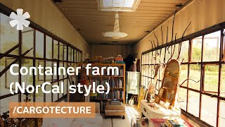 Refined home crafted from 2 shipping containers on NorCal farm