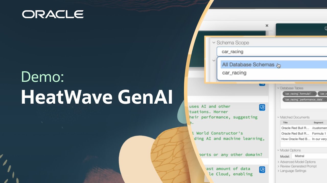 Oracle HeatWave GenAI: Demo
