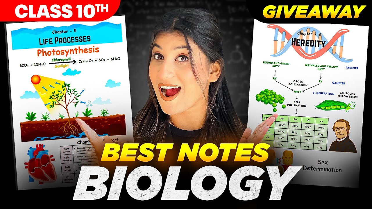 Best Science Notes for CLASS 10 Boards 2025🔥 1 Chapter = 4 Pages😎 GIVEAWAY🎉