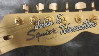 Video thumbnail for John 5 Squier Telecaster Frost Gold - #review & Sound Demo by Blues Guy