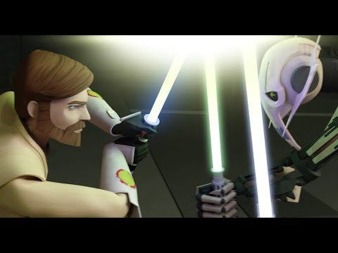Clone Wars Utapau Unfinished Scene Animated Grievous vs Obi Wan