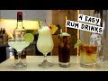 Four Easy Rum Drinks