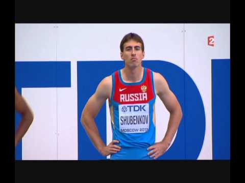 Demi finale 110mH Sergey Shubenkov Moscou 2013