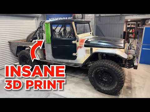 CAB EXTENSION using a 3D Printer for Ground up Landcruiser Build! Ep #9