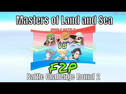 F2P | Mastes of Land and Sea | Battle Challenge! Round 2 Ultra Hard Event | Pokemon Masters EX