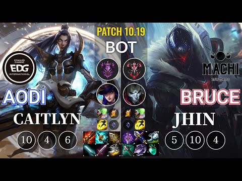 EDG Aodi Caitlyn vs MCX Bruce Jhin Bot - KR Patch 10.19
