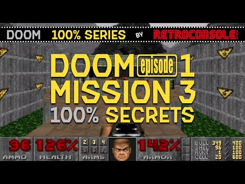 Doom 1 - Episode 1, Mission 3 - Secrets 100% [MS-DOS, 1993]
