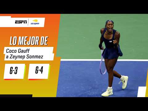 COCO GAUFF DOMINÓ A SONMEZ Y PASÓ CON CONTUNDENCIA A LA SEGUNDA RONDA DEL US OPEN | RESUMEN
