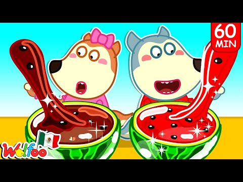 Wolfoo y Lucy hacen Desafío de limo de sandía 🍉 Dibujos animados | Wolfoo en español
