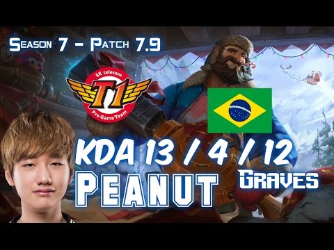 SKT T1 Peanut GRAVES vs JARVAN IV Jungle - Patch 7.9 BR Ranked
