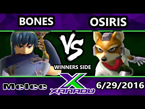 S@X 156 - Bones (Falco, Marth) Vs. Osiris (Fox) SSBM Tournament - Smash Melee