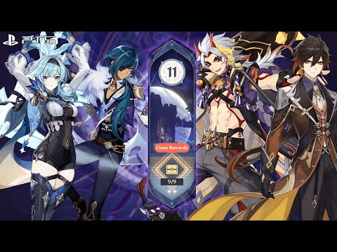 2.4 / 2.3 Spiral Abyss Floor 11 | Melt Eula & Mono Geo Supremacy 9 Star Clear | Genshin Impact PS5
