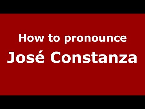 How to pronounce José Constanza (Dominican Spanish/Dominican Republic) - PronounceNames.com