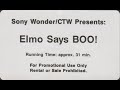 Sesame Street Elmo Says BOO Promotional Copy