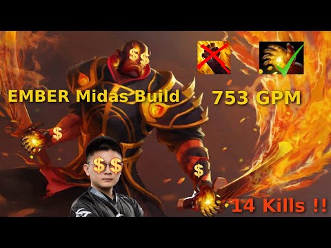 Secret Midone Ember Spirit Top 1 MMR | Midas Build UNBEATABLE Beyond GODLIKE | PRO GAMEPLAY 7.21c