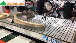 MÁY GIA CÔNG CNC 4 đầu 5 Axis làm ghế Kenedy