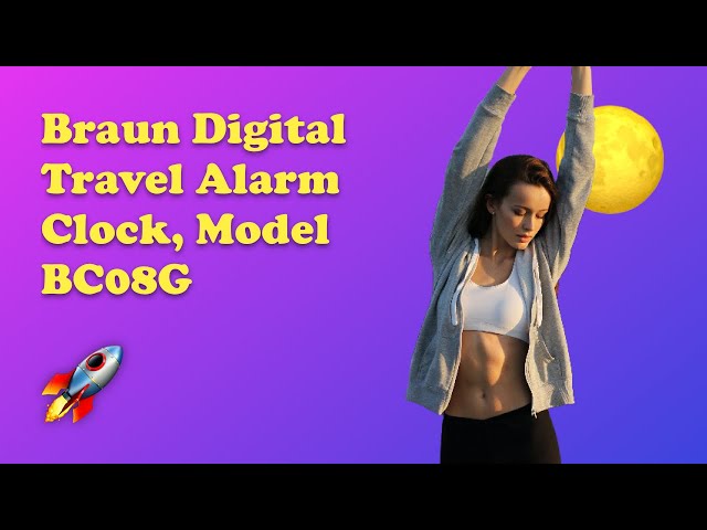 Vídeo relacionado con Braun Digital Travel Alarm Clock with Snooze, Compact Size, Negative LCD Display, Quick Set, Crescendo Beep Alarm in Black, Model BC08B.