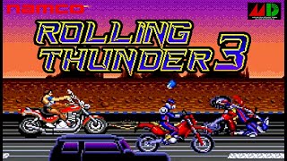 【MD】ナムコ『ローリングサンダー３ - Rolling Thunder 3 -』＿全10ステージ ノーダメージクリア OP~ED（雰囲気字幕 付き）