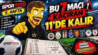     Spor toto 5. hafta: sürpriz beklenen 7 maç! kuponun kaderini değiş