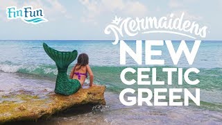 NEW Celtic Green Mermaidens Design  Fin Fun Mermai
