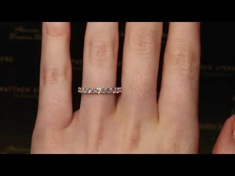 13 Stone Round Brilliant Claw Set Diamond Wedding Ring - Set in 18ct White Gold - 16158