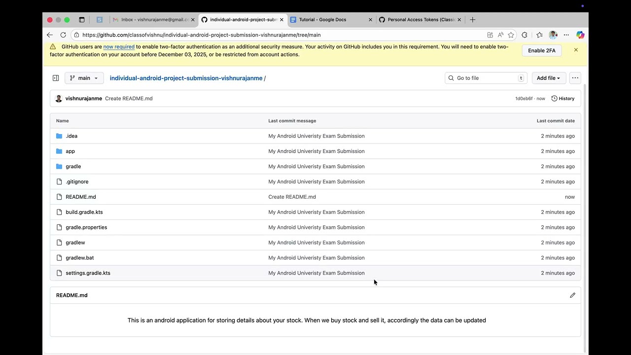 How to Upload Your Android Project to a Github Classroom generated Github Repo