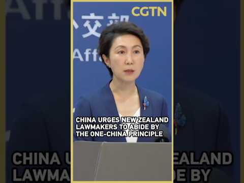 China urges New Zealand lawmakers to abide by the one-China principle