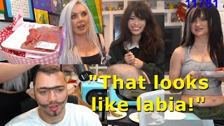 Mizkif, Jessica Nigri, PeachJars and Emiru dealing with the meat situation