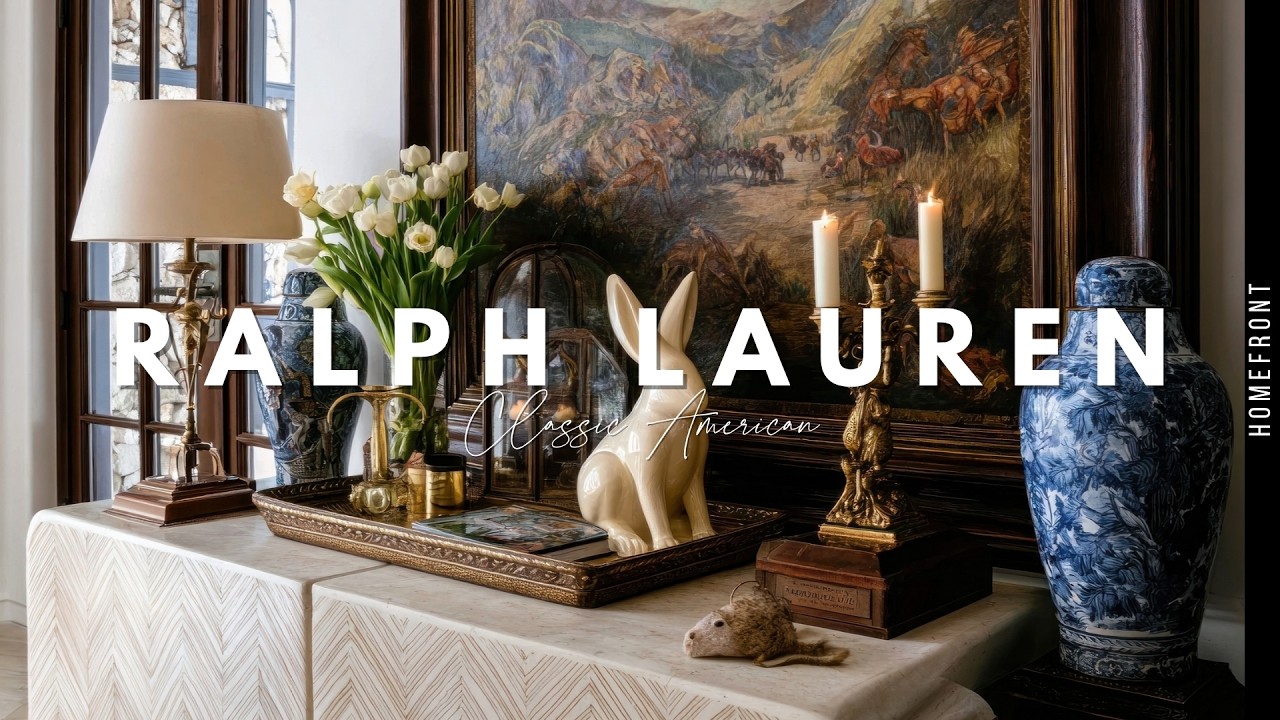 Timeless Interior Design: Ralph Lauren Style Connecticut Home with Elegant Easter Decor
