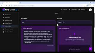 MultiCloner AI - Voice Clone