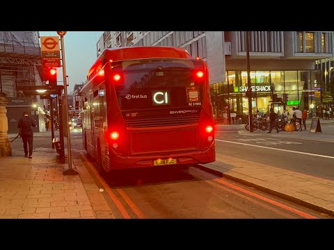 (Full route) Journey on the enviro 200 MMC EV (LJ18FJC): Route C1 to Victoria