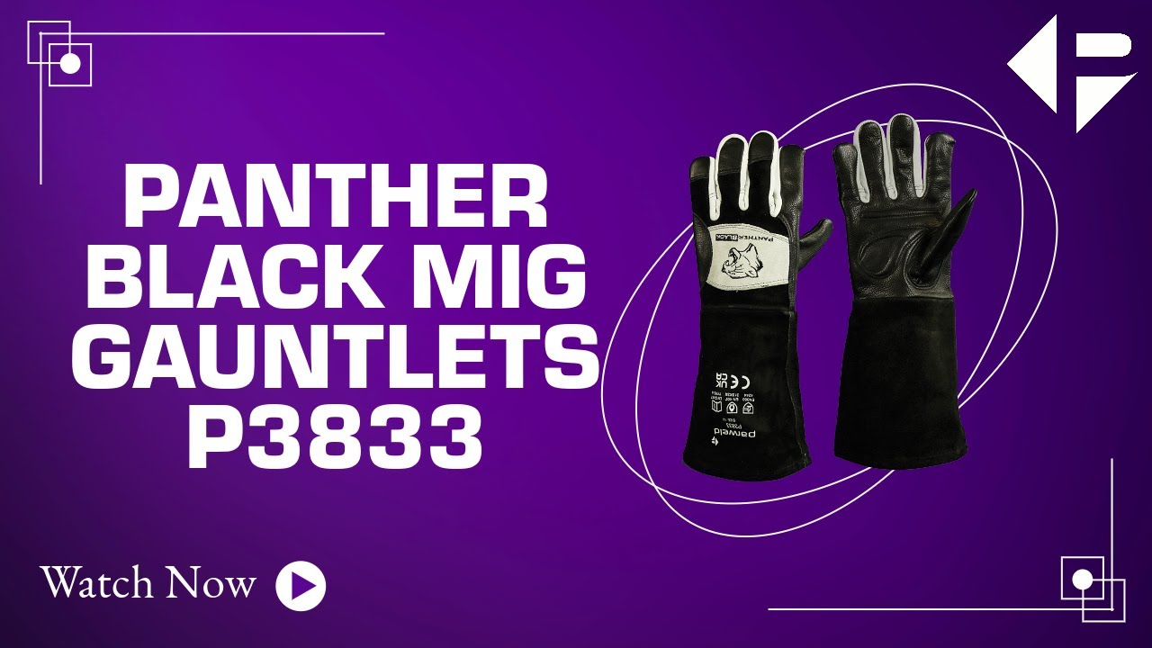 P3833 - Panther Black MIG Gauntlets