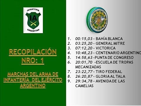 RECOPILACIÓN NRO 1 - MARCHAS MILITARES DEL ARMA DE INFANTERÍA DEL EJÉRCITO ARGENTINO