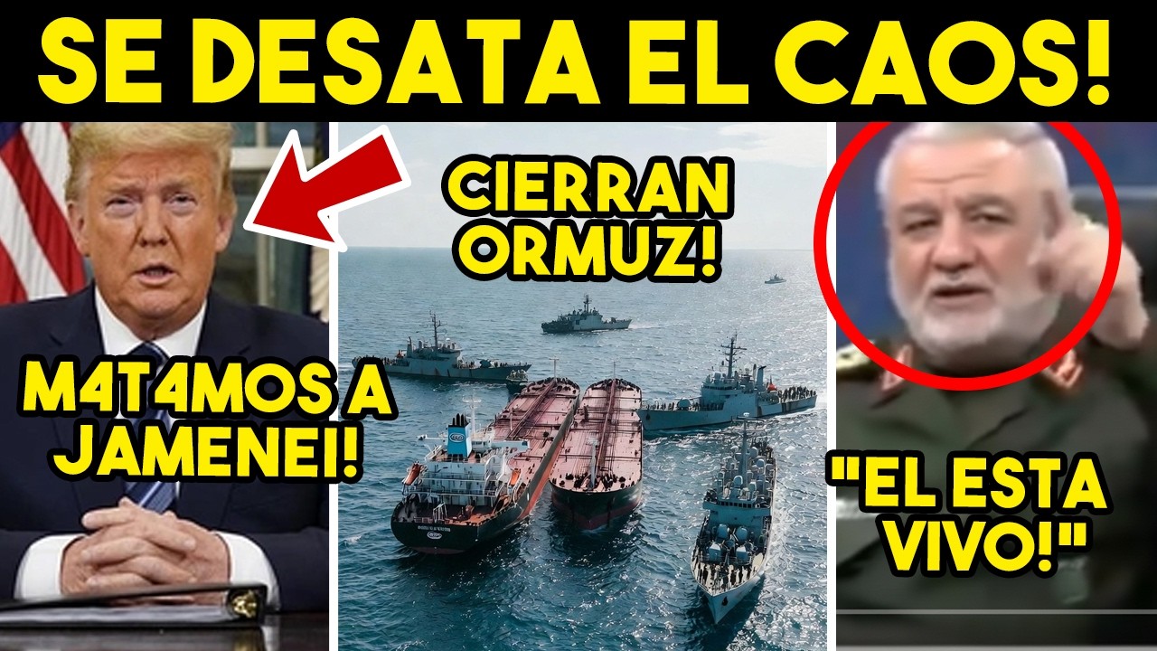MOMENTO IMPACTANTE! TRUMP PRESUME D3SVIVIO A JAMENEI, IRAN CIERRA ESTRECHO, CRECE EL CAOS. HOY