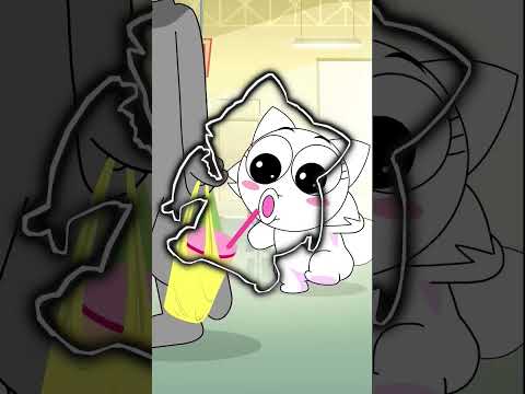 SPRUNKI WENDA X GREY🤍🩶CUTE CAT WENDA❤️😺PERFECT OUTLINE🤪🫰#sprunki #incredibox #wenda #grey