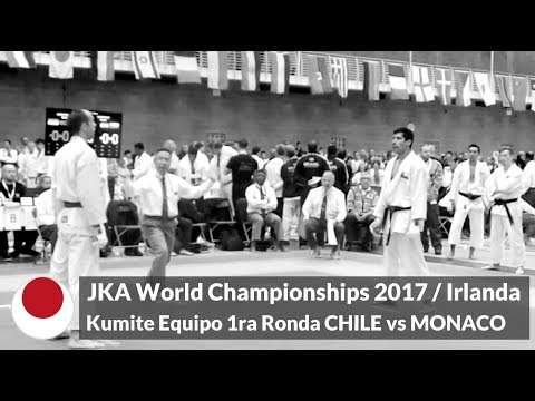 Kumite Equipo 1ra Ronda CHILE vs MONACO  | JKA World Championships 2017 / Irlanda