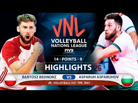 Poland vs Bulgaria | VNL 2021 | Highlights | Bartosz Bednorz vs Asparuh Asparuhov