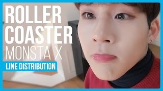 Monsta X - Roller Coaster Line Distribution (Color Coded)