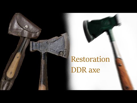 Restoration old DDR axe --- repair, sharpen and remove rust