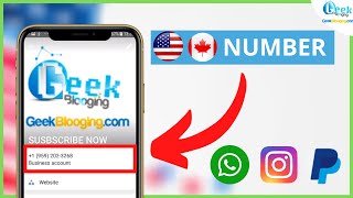 How to Get Real US/Canada (+1) Number | FREE [USA WHATSAPP]