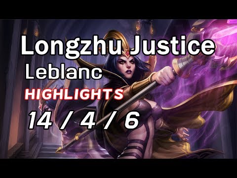 Longzhu Justice Leblanc 14/4/6 VS Jayce | Highlights
