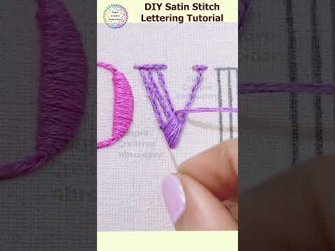 How to embroider Letters I Embroidery Video I Hand Embroidery for Beginners #diy #viral #shorts
