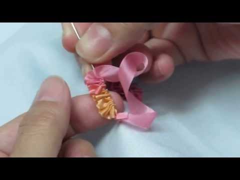 Ribbon Embroidery幸子玫瑰花yukiko rose stitch